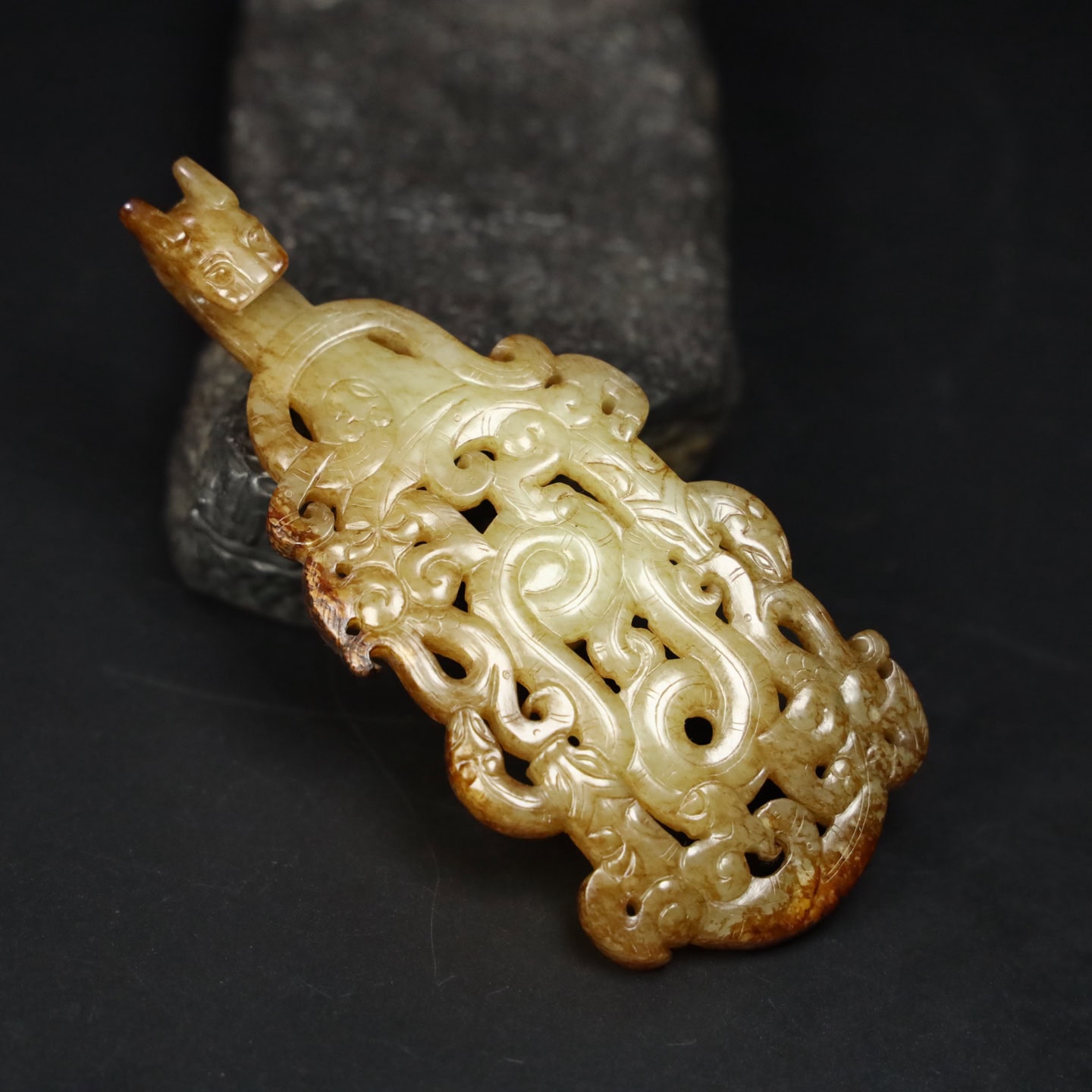 Chinese Natural Jade Carved hooks