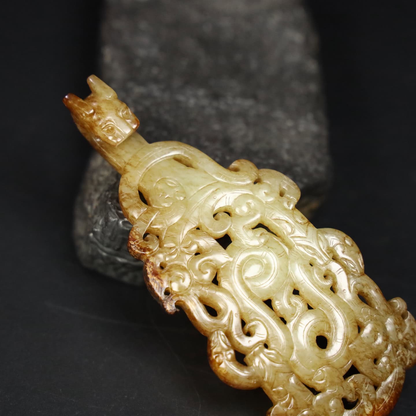 Chinese Natural Jade Carved hooks