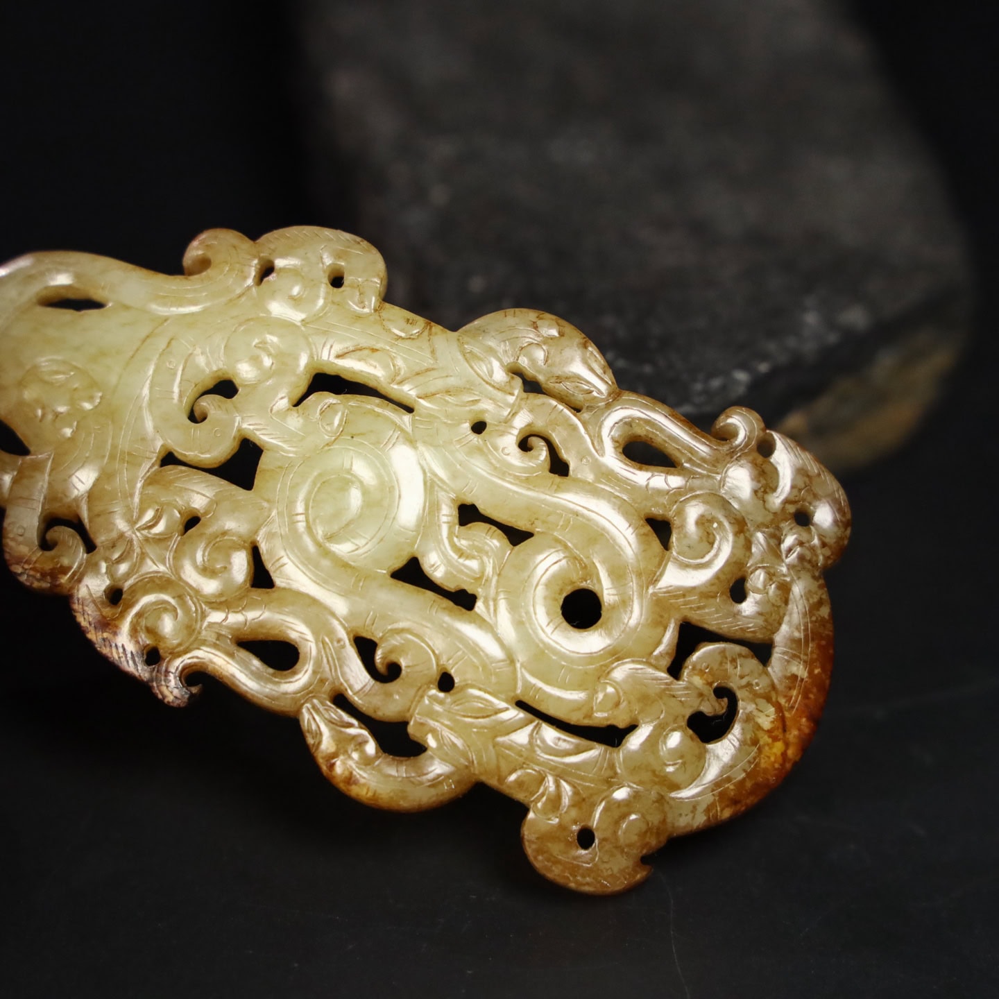 Chinese Natural Jade Carved hooks