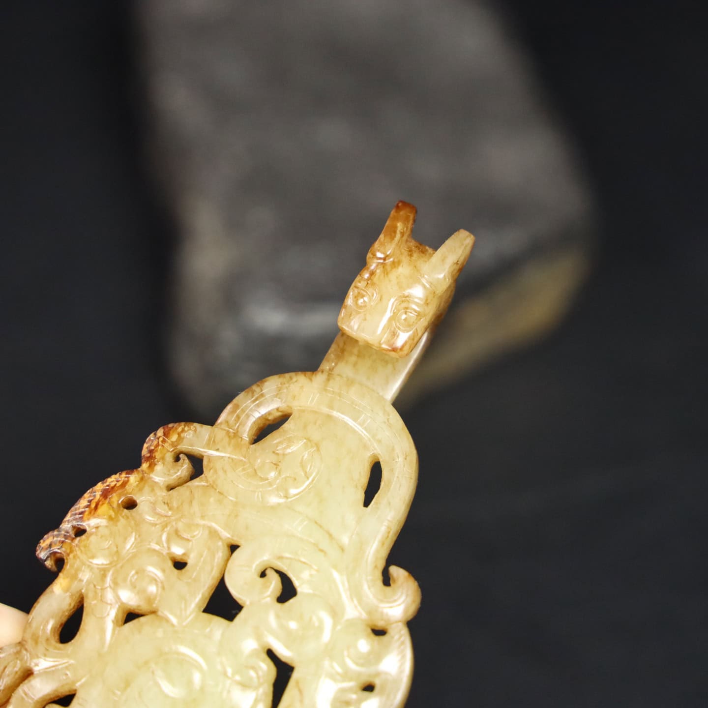 Chinese Natural Jade Carved hooks