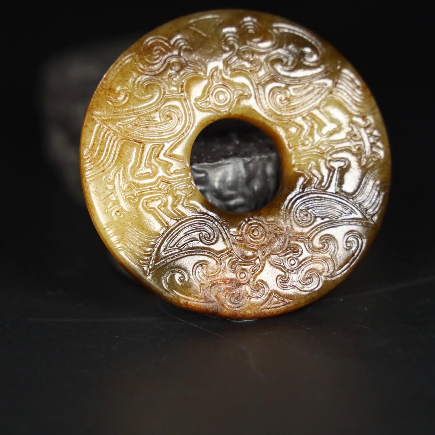 Chinese Natural Jade Carved Pendant