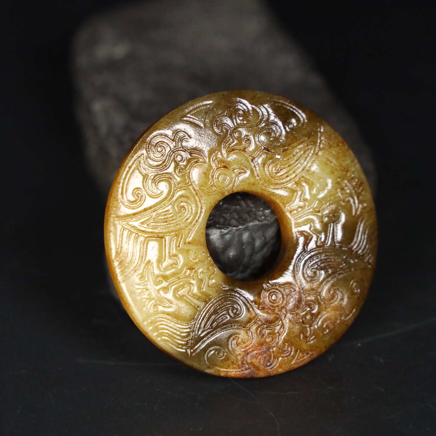Chinese Natural Jade Carved Pendant