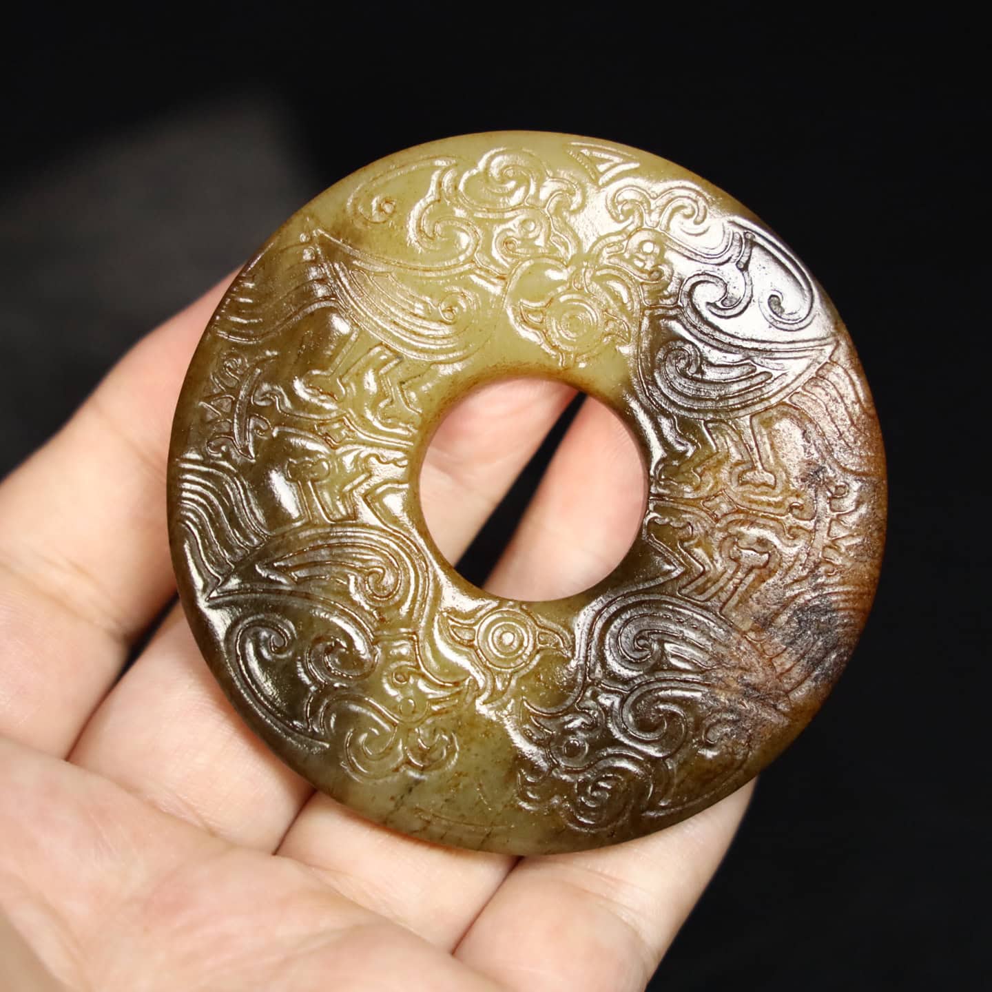 Chinese Natural Jade Carved Pendant