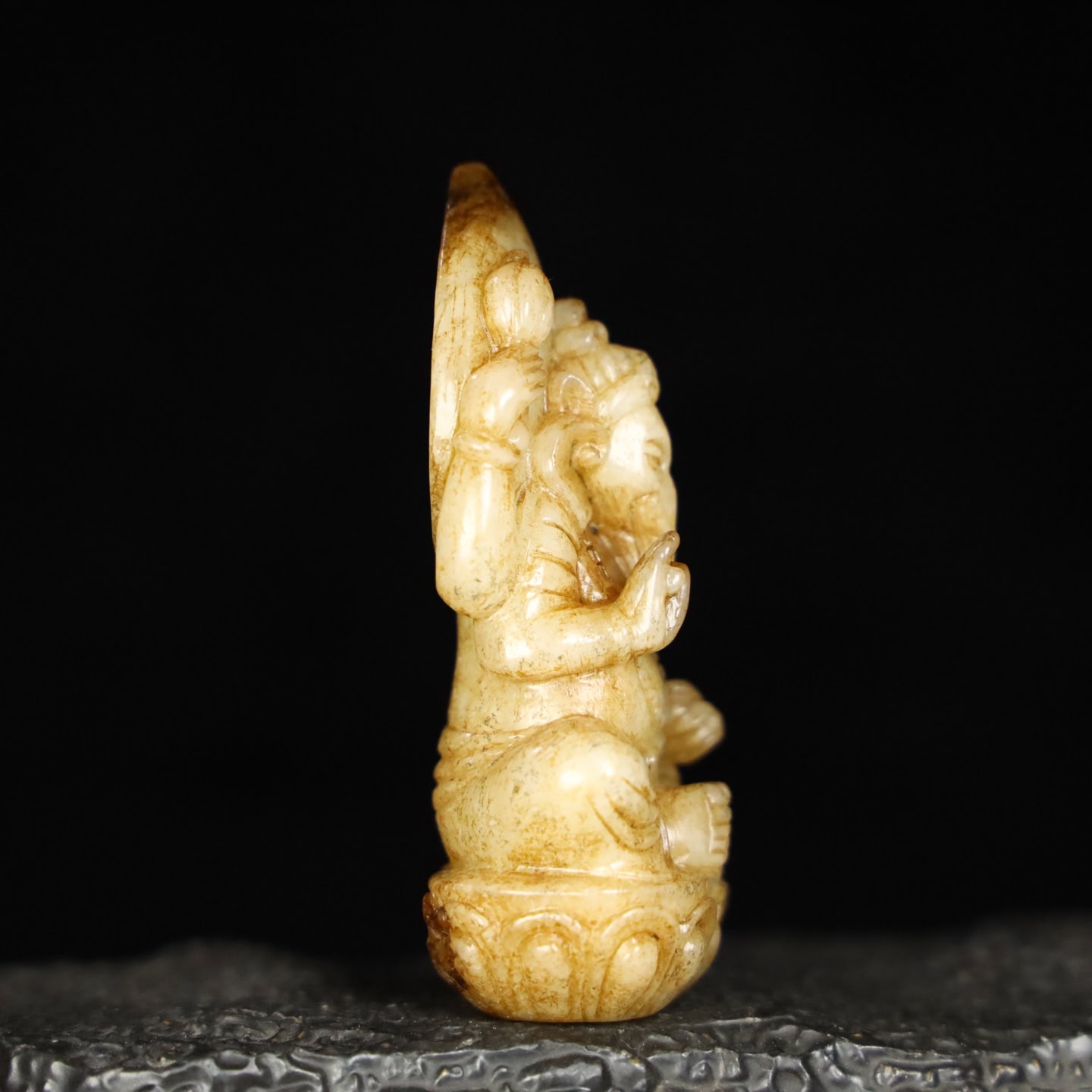 Chinese Natural Jade Carved Ganesha