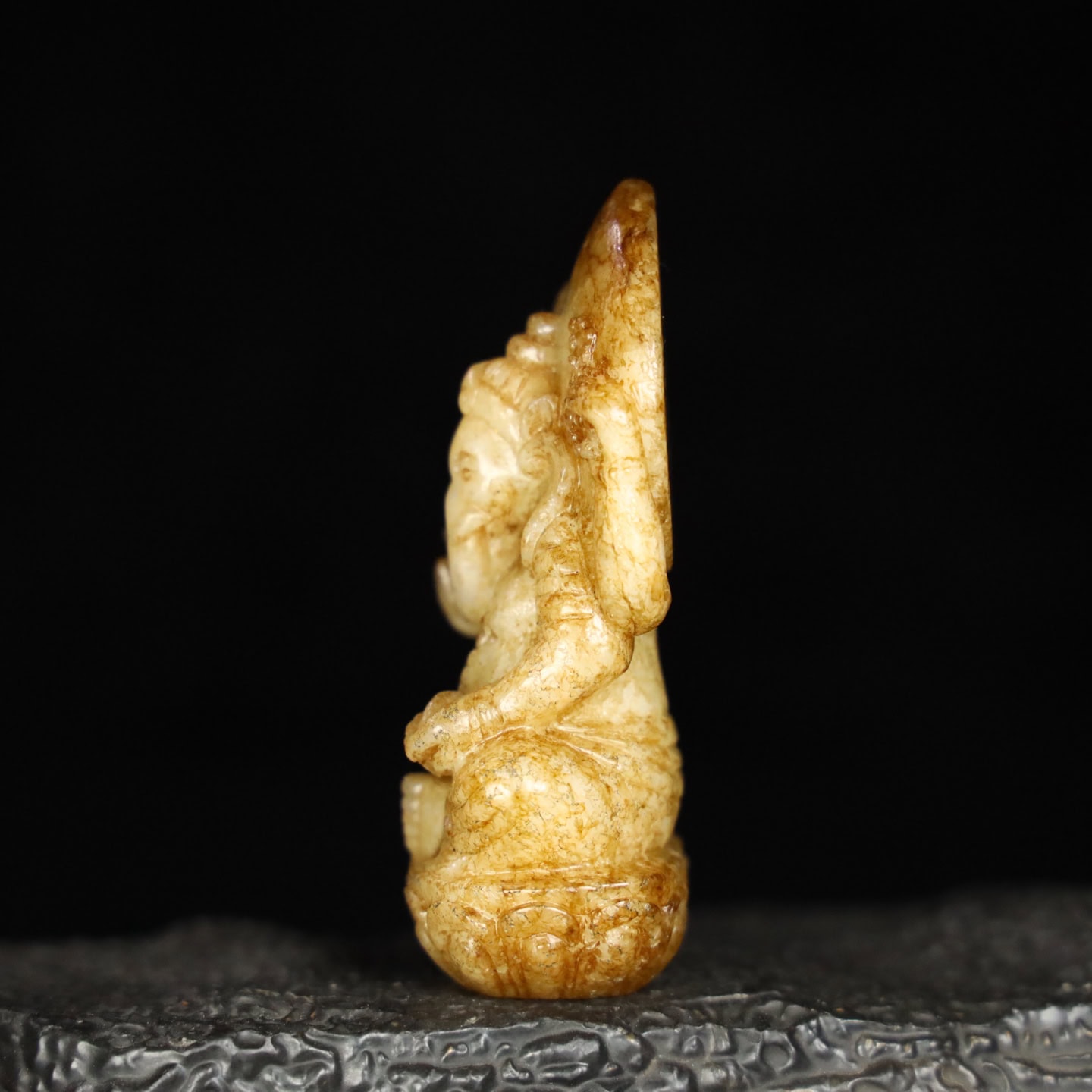 Chinese Natural Jade Carved Ganesha