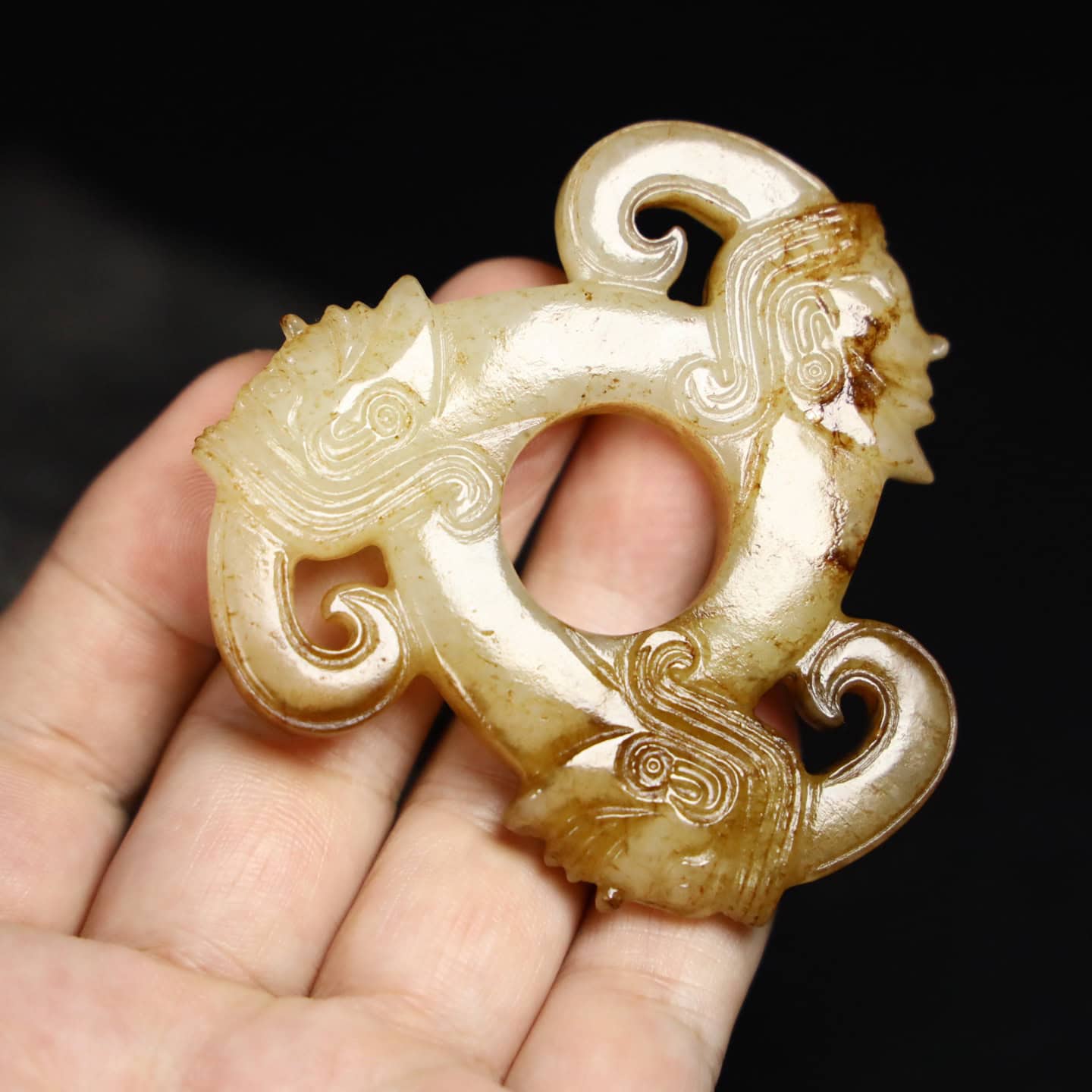 Chinese Natural Jade Carved Ornaments