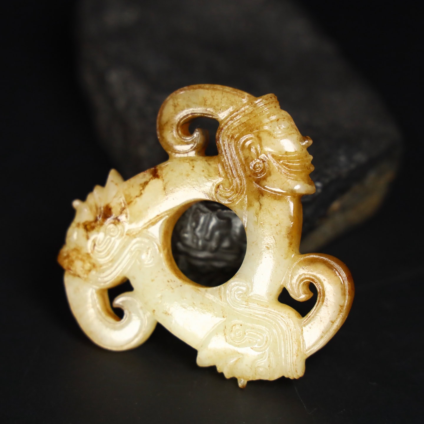 Chinese Natural Jade Carved Ornaments