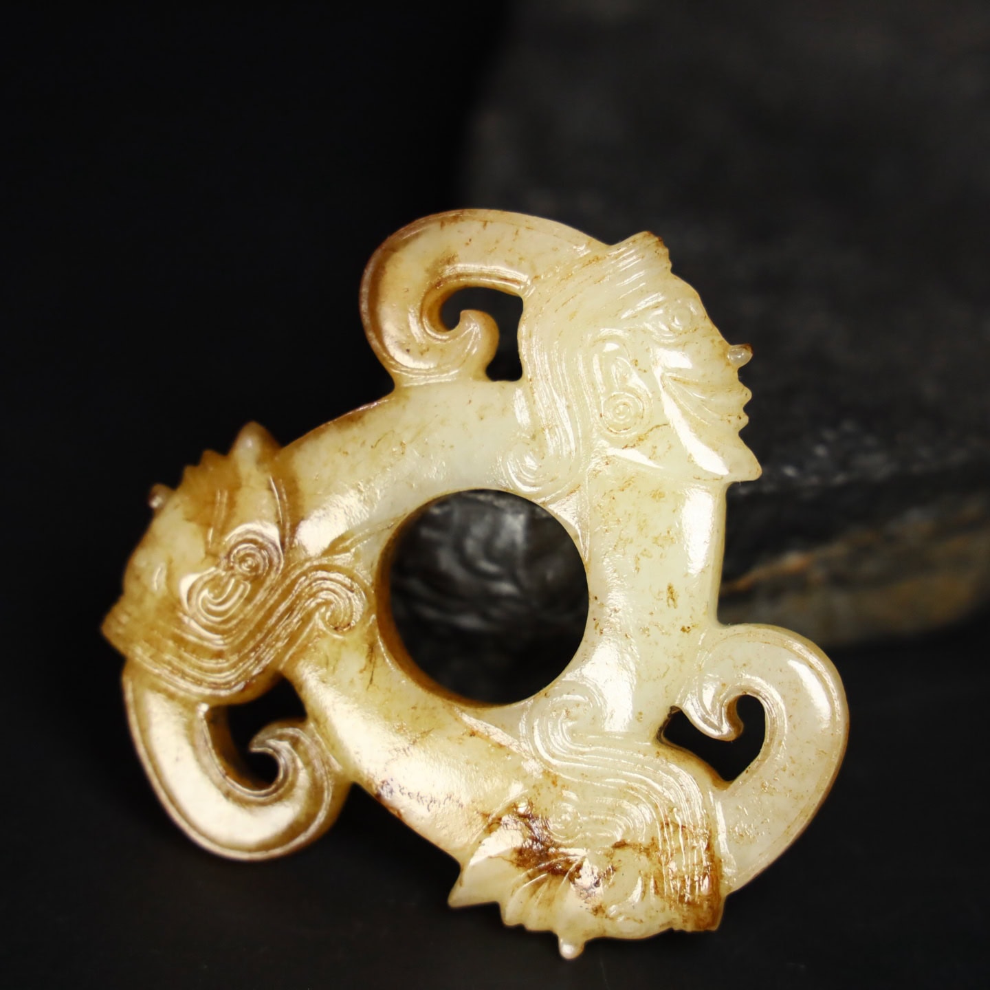 Chinese Natural Jade Carved Ornaments