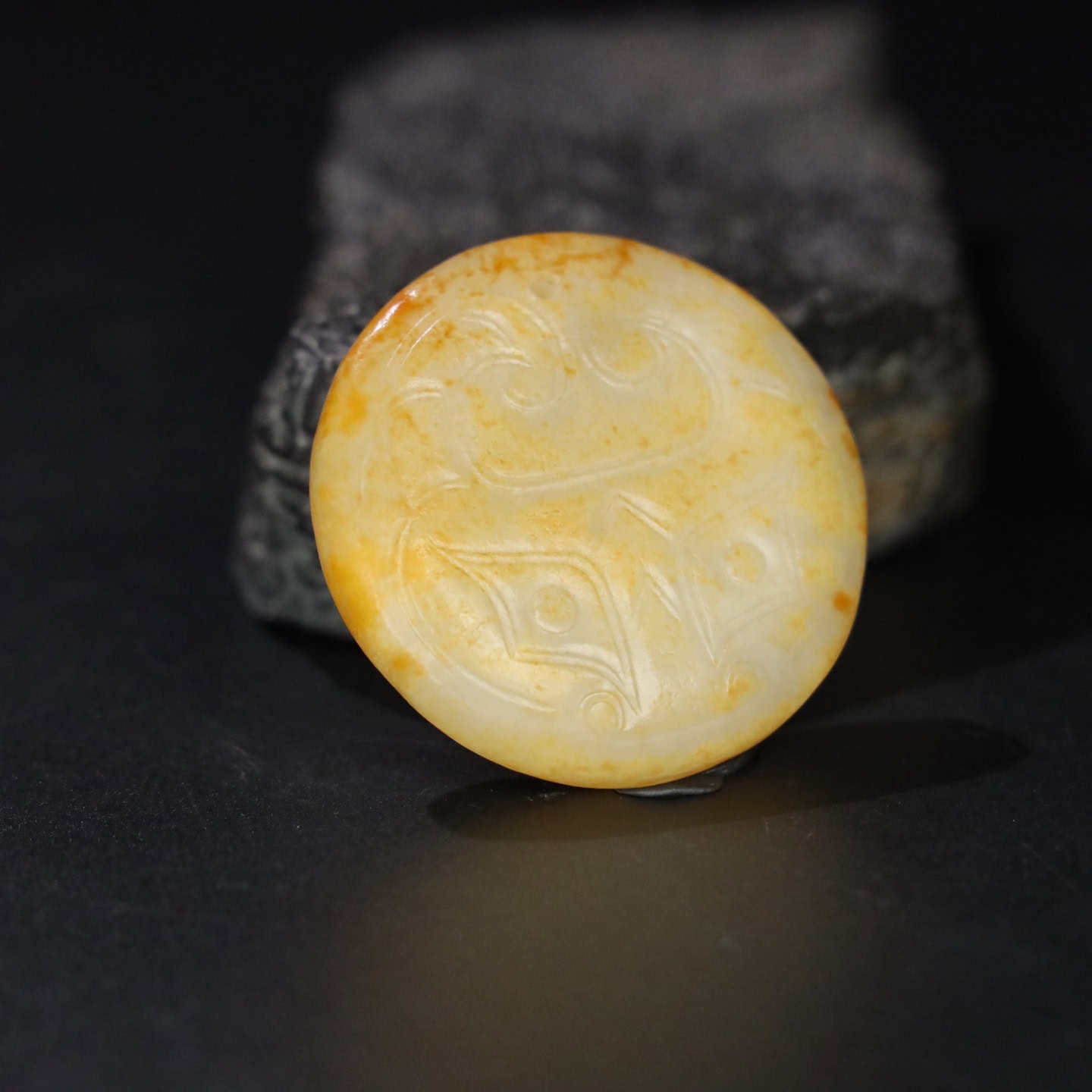 Chinese Natural Jade Carved Pendant