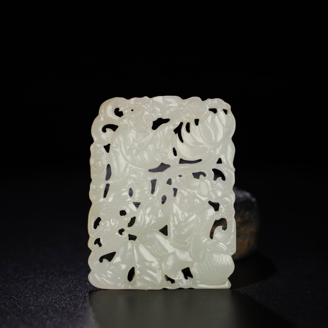 Chinese Natural Jade Carved Pendant