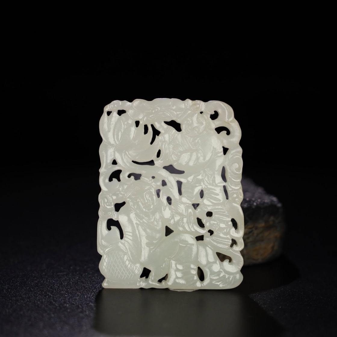 Chinese Natural Jade Carved Pendant