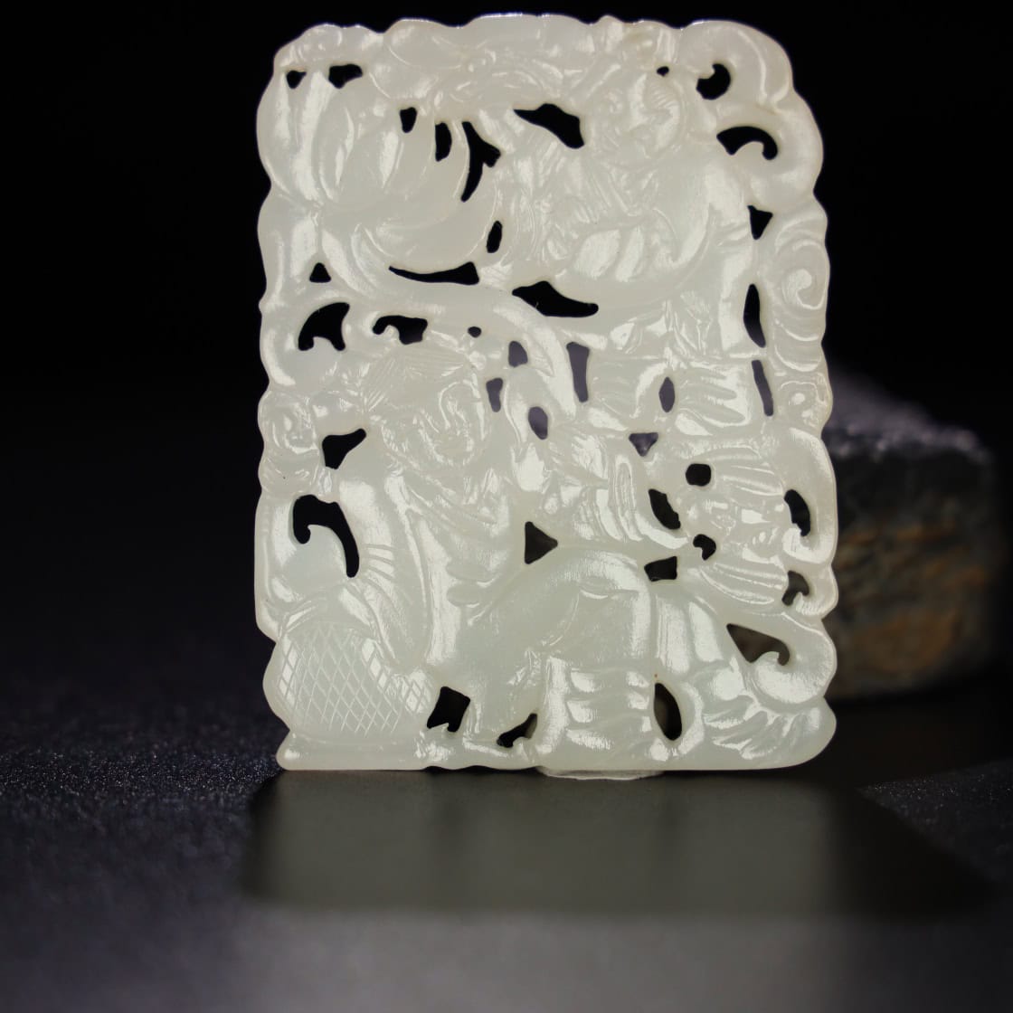 Chinese Natural Jade Carved Pendant