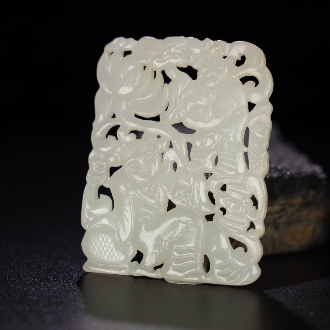 Chinese Natural Jade Carved Pendant