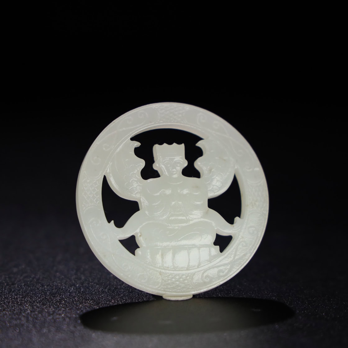 Chinese Natural Jade Carved Pendant