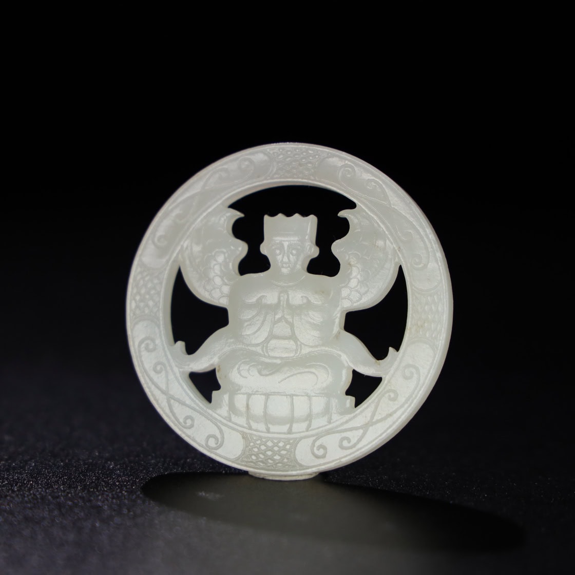 Chinese Natural Jade Carved Pendant