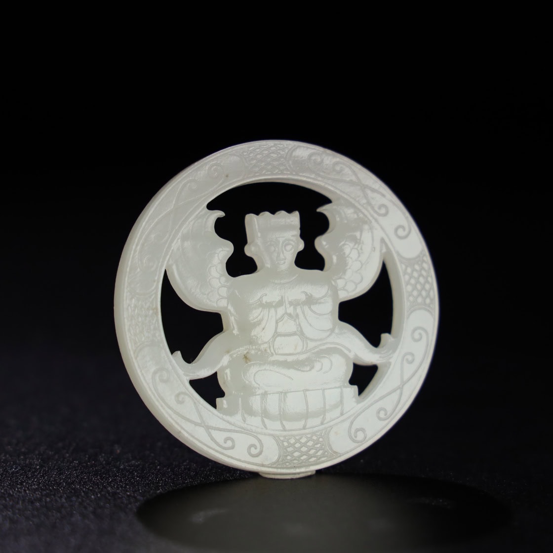 Chinese Natural Jade Carved Pendant