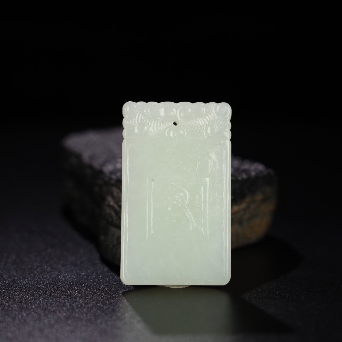Chinese Natural Jade Carved Plaqule