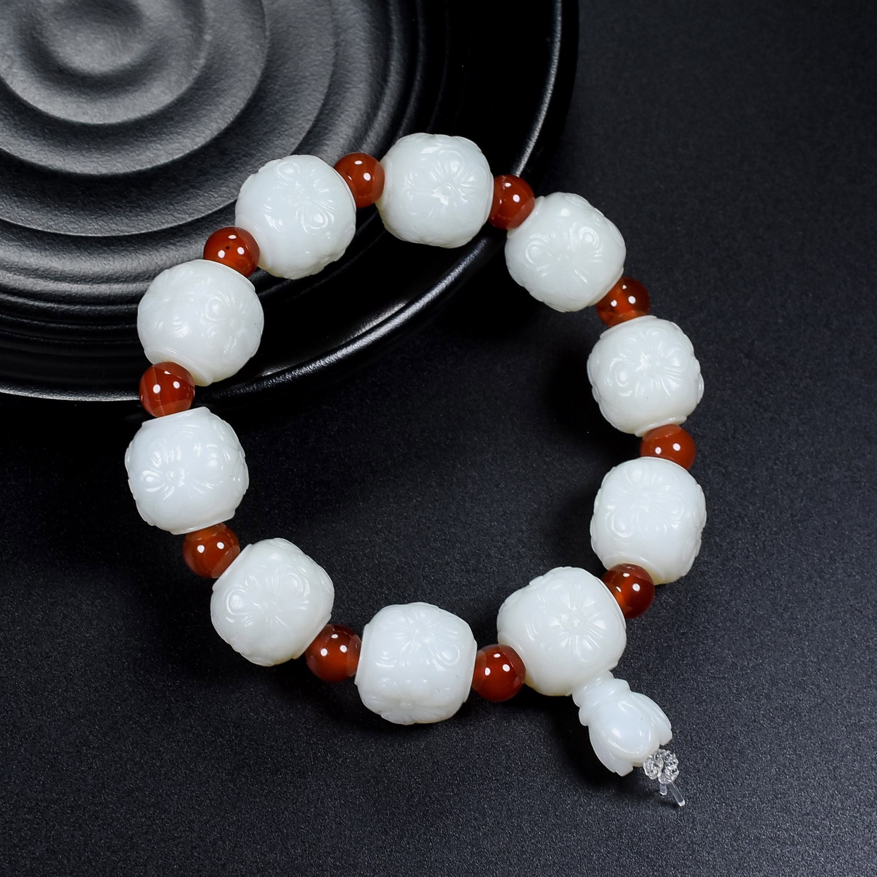 Chinese Natural Jade Carved bracelets