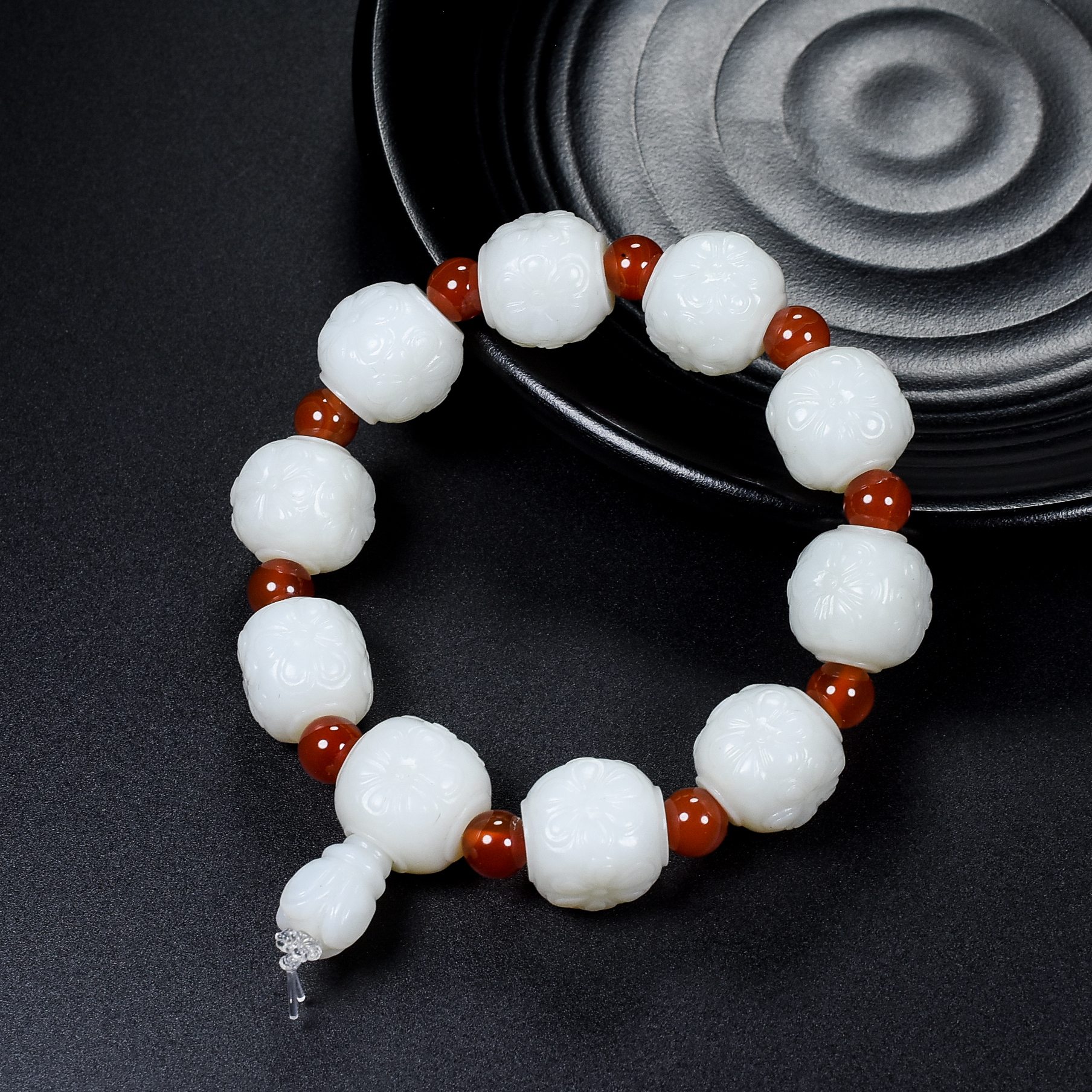 Chinese Natural Jade Carved bracelets