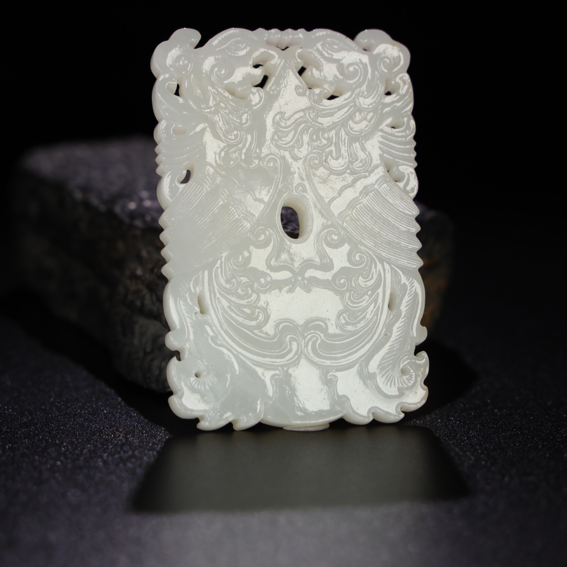 Chinese Natural Jade Carved Pendant