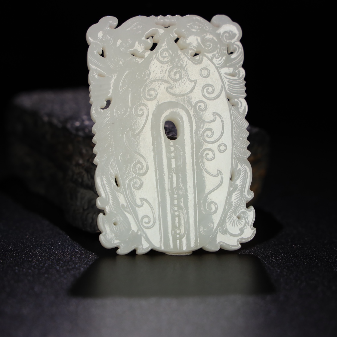 Chinese Natural Jade Carved Pendant