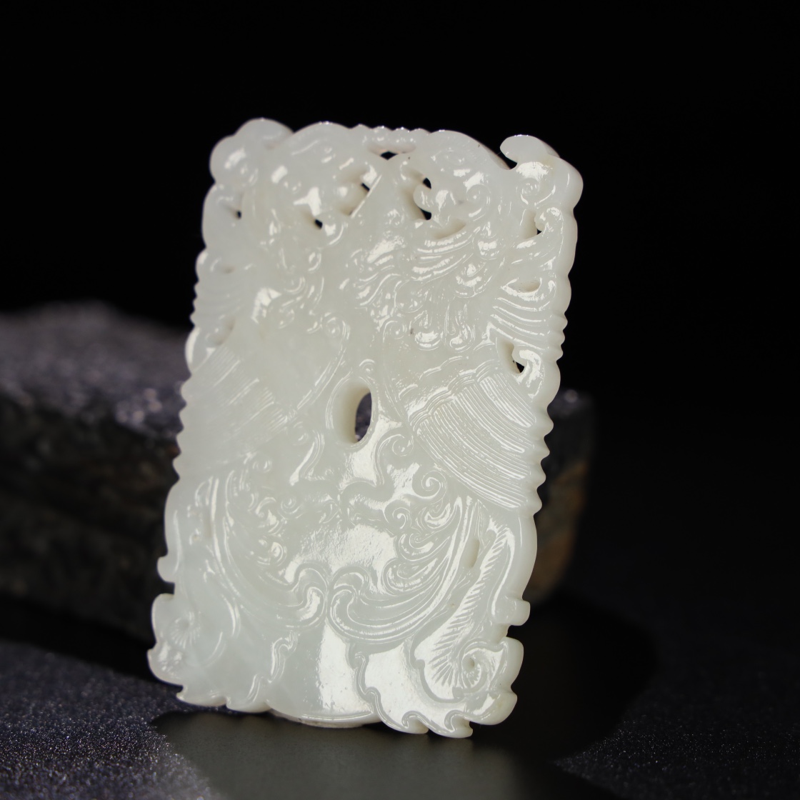 Chinese Natural Jade Carved Pendant