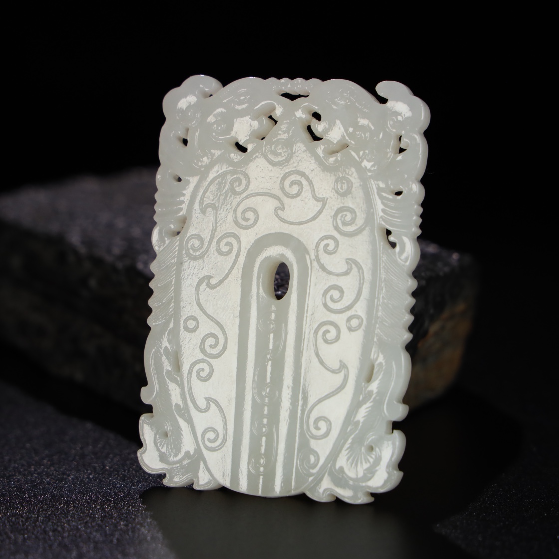 Chinese Natural Jade Carved Pendant