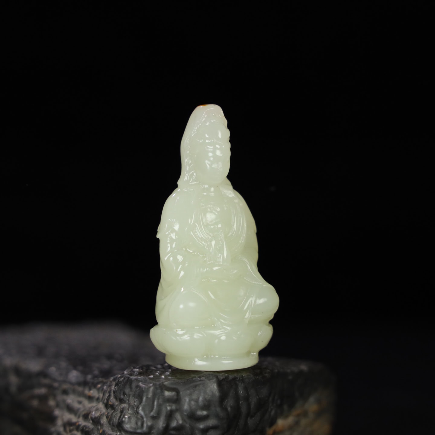 Chinese Natural Jade Carved Guanyin
