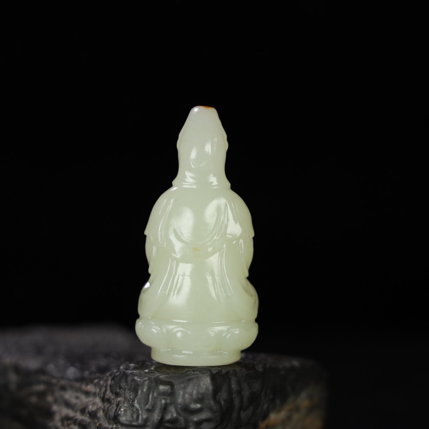 Chinese Natural Jade Carved Guanyin