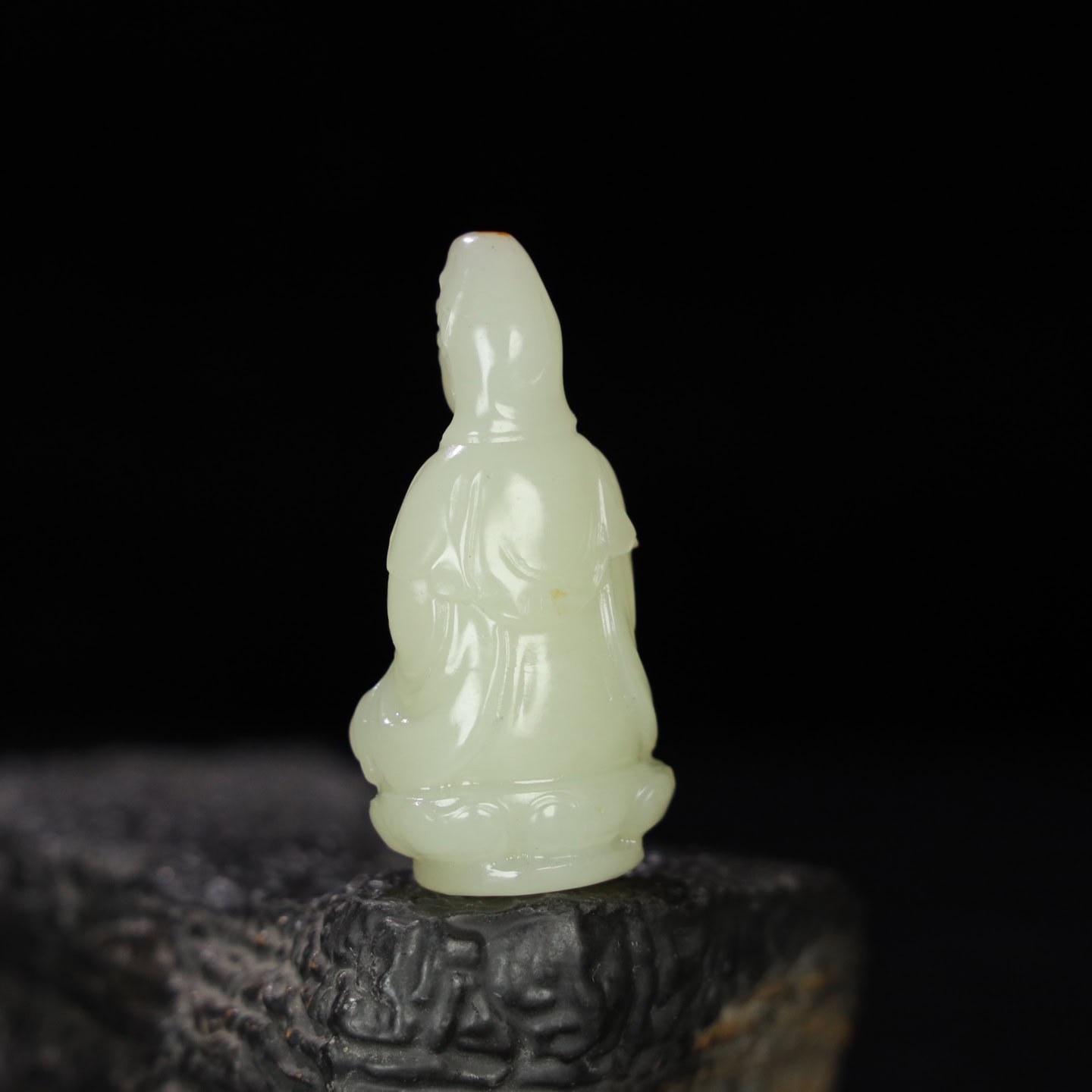 Chinese Natural Jade Carved Guanyin
