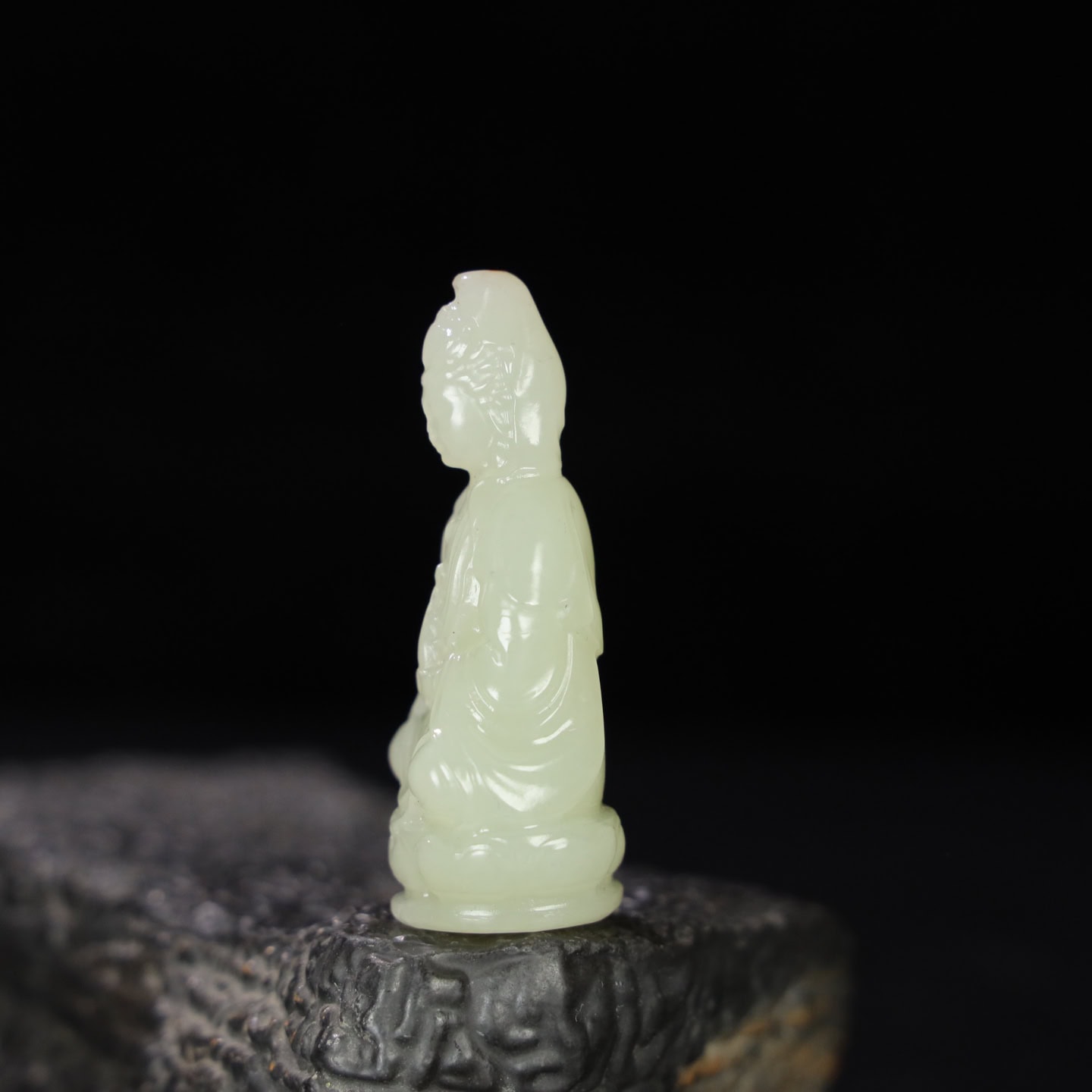 Chinese Natural Jade Carved Guanyin