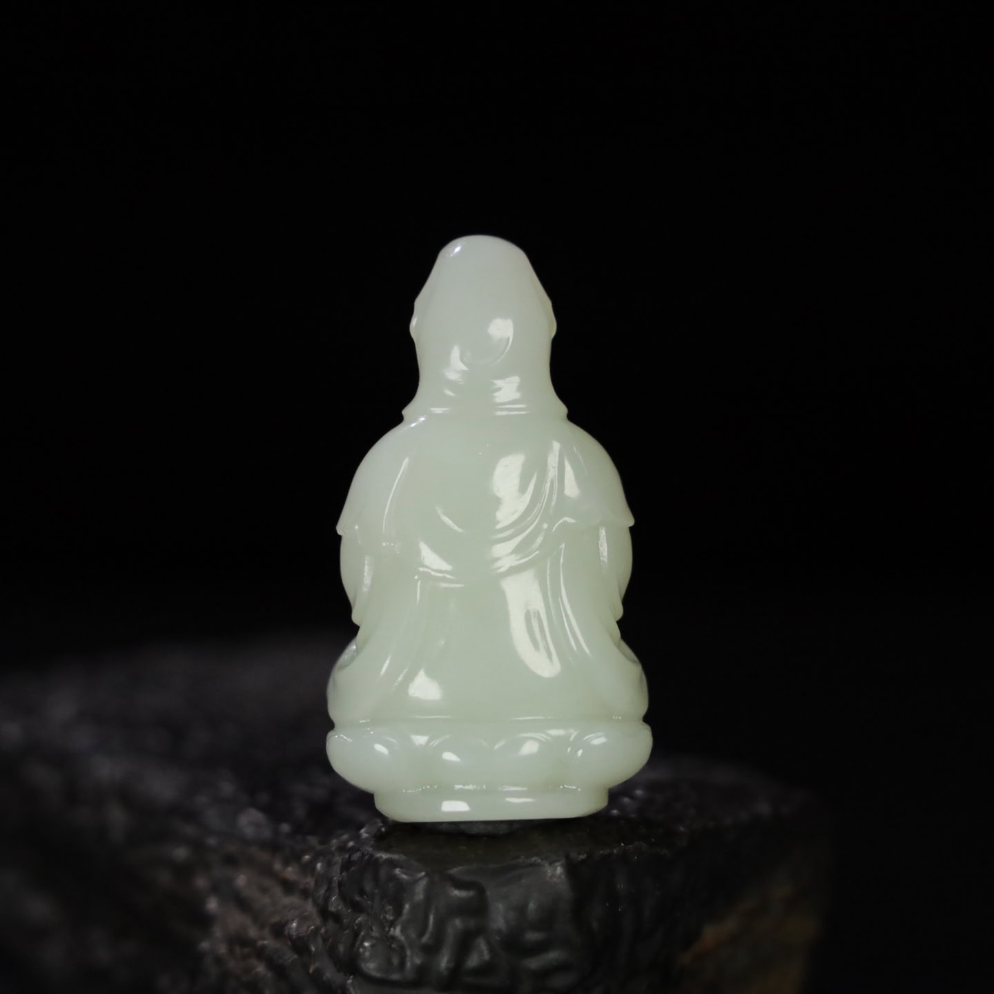 Chinese Natural Jade Carved Guanyin