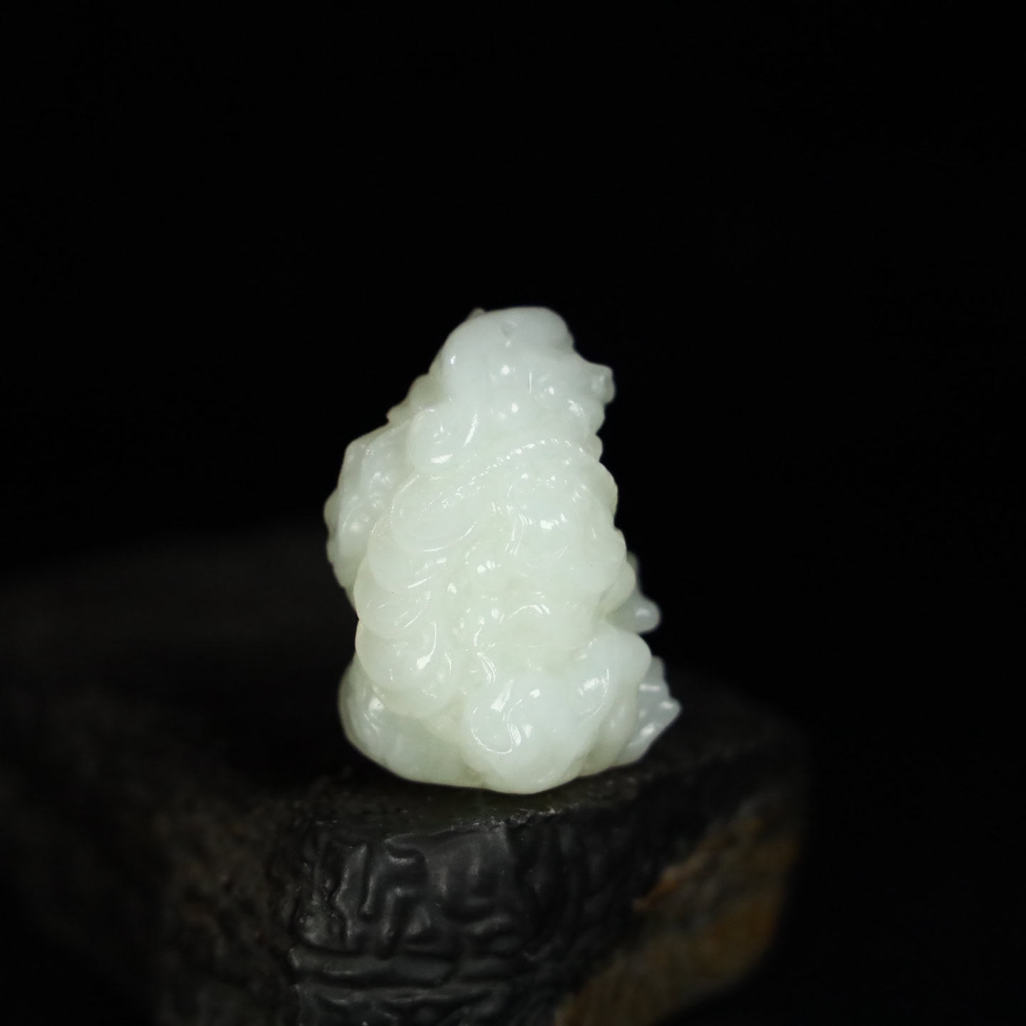 Chinese Natural Jade Carved Lucky Lion