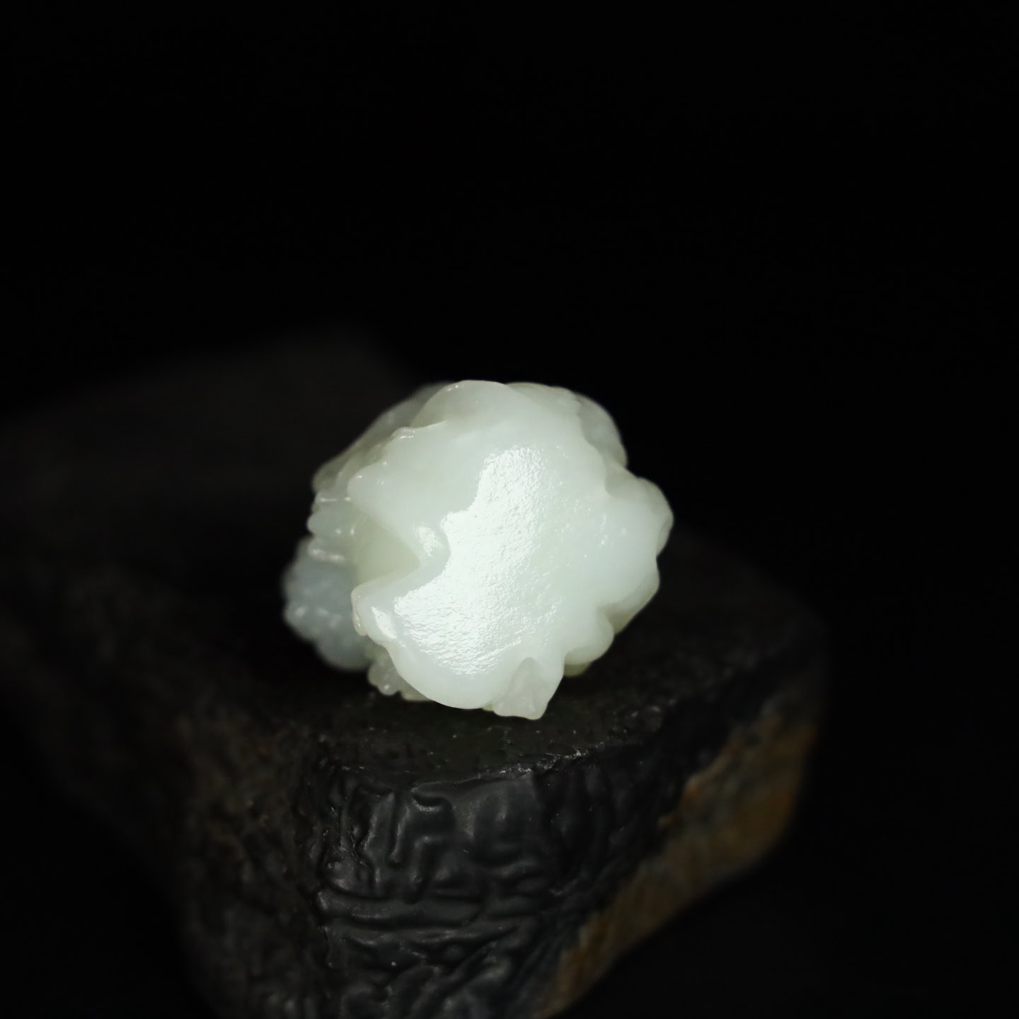 Chinese Natural Jade Carved Lucky Lion
