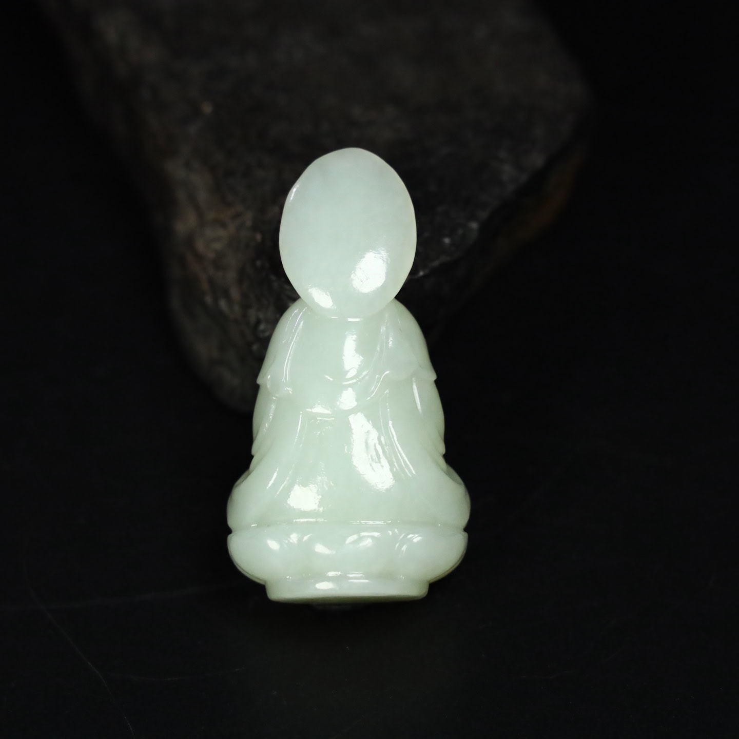 Chinese Natural Jade Carved Guanyin