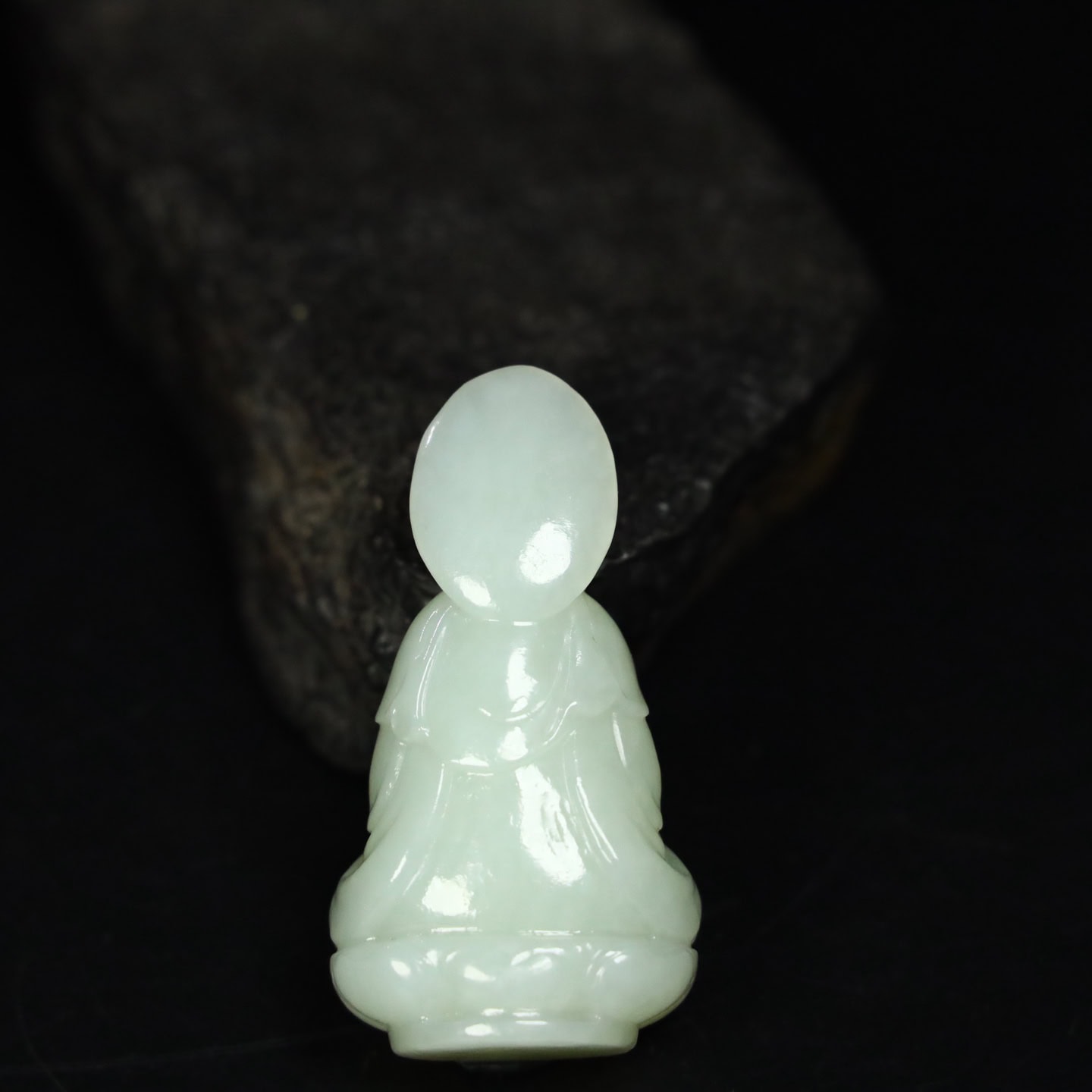 Chinese Natural Jade Carved Guanyin