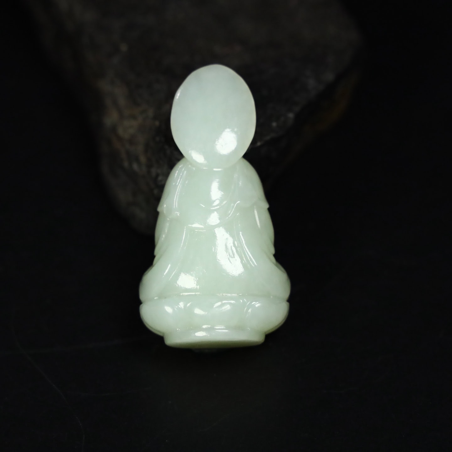 Chinese Natural Jade Carved Guanyin