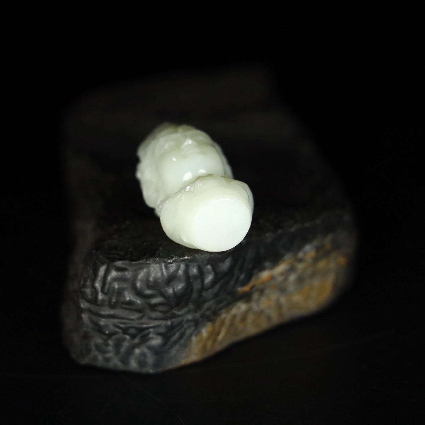Chinese Natural Jade Carved Buddha head