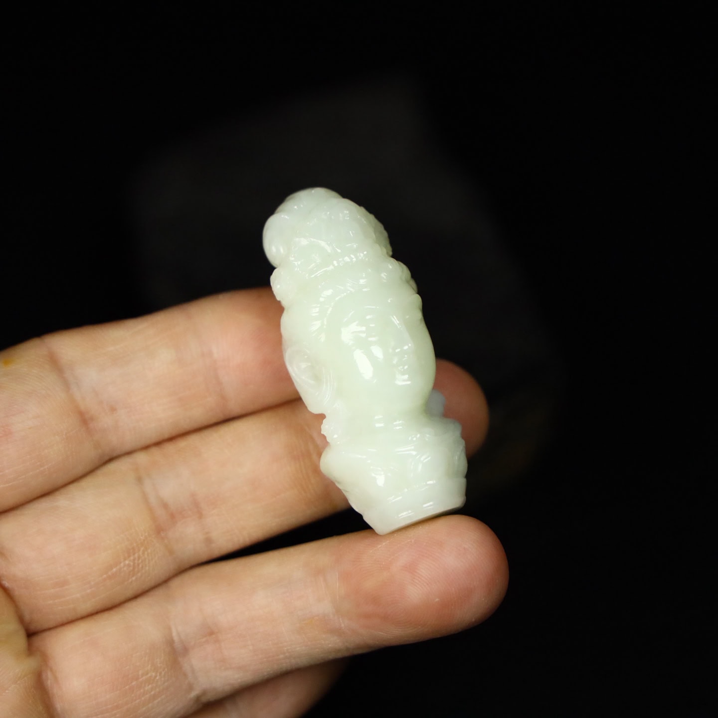 Chinese Natural Jade Carved Buddha head