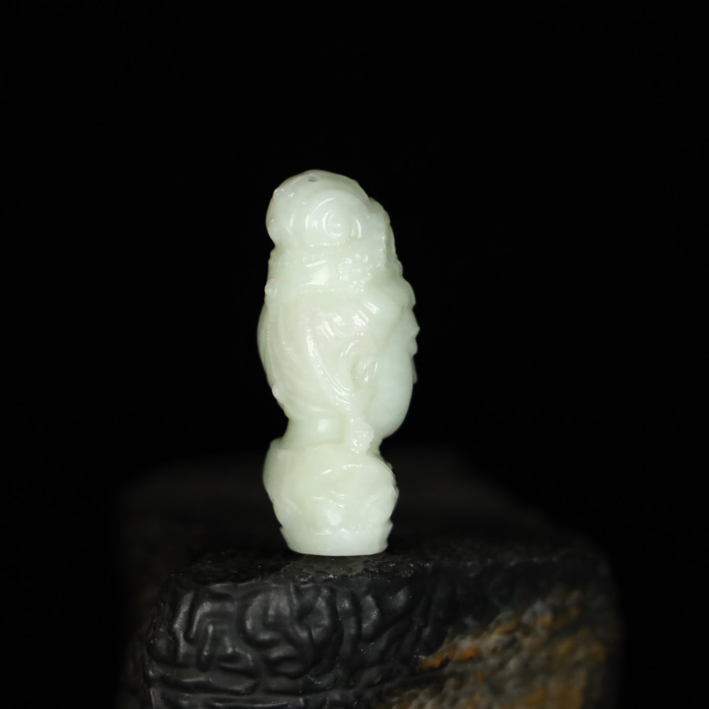 Chinese Natural Jade Carved Buddha head