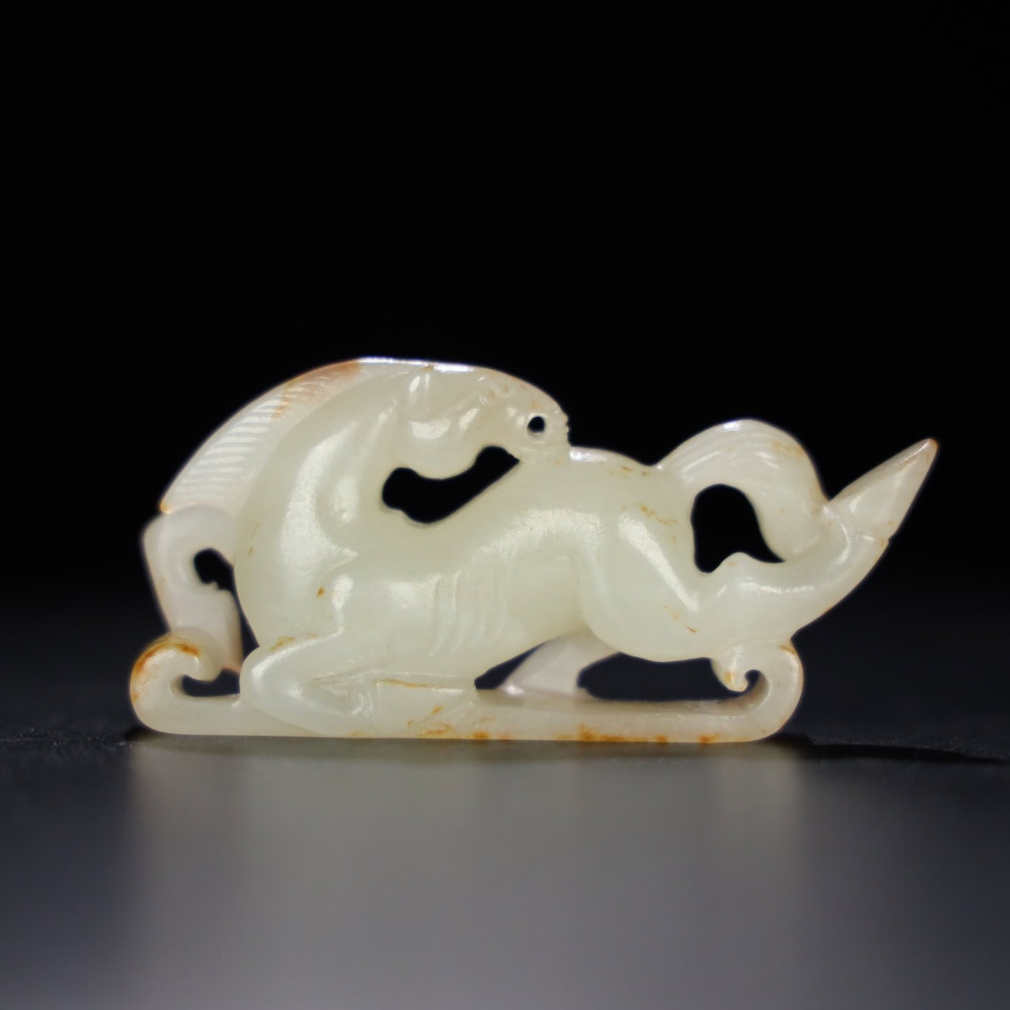 Chinese Natural Jade Carved horses