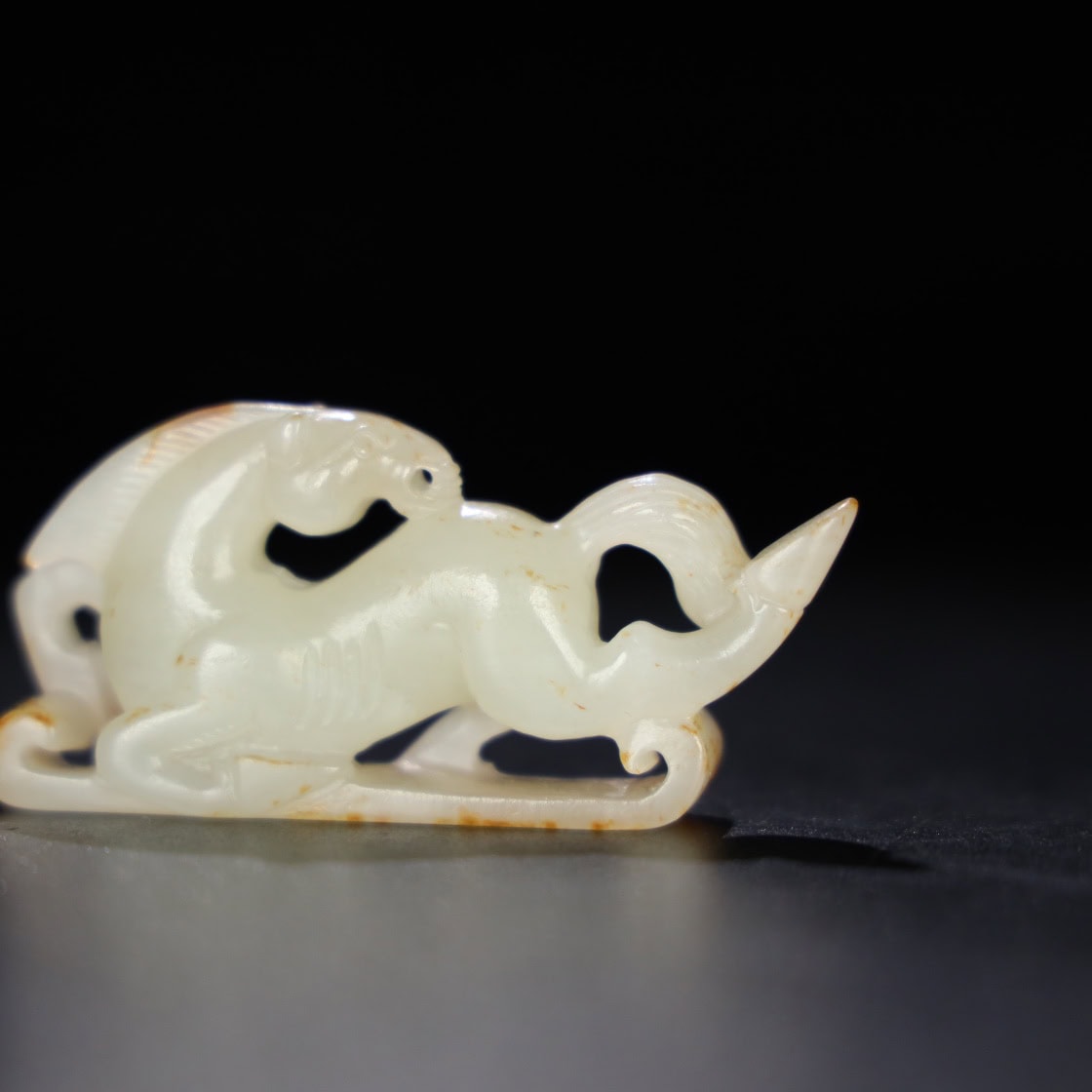 Chinese Natural Jade Carved horses