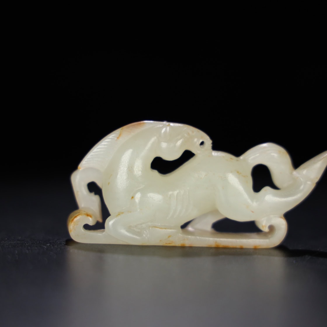 Chinese Natural Jade Carved horses