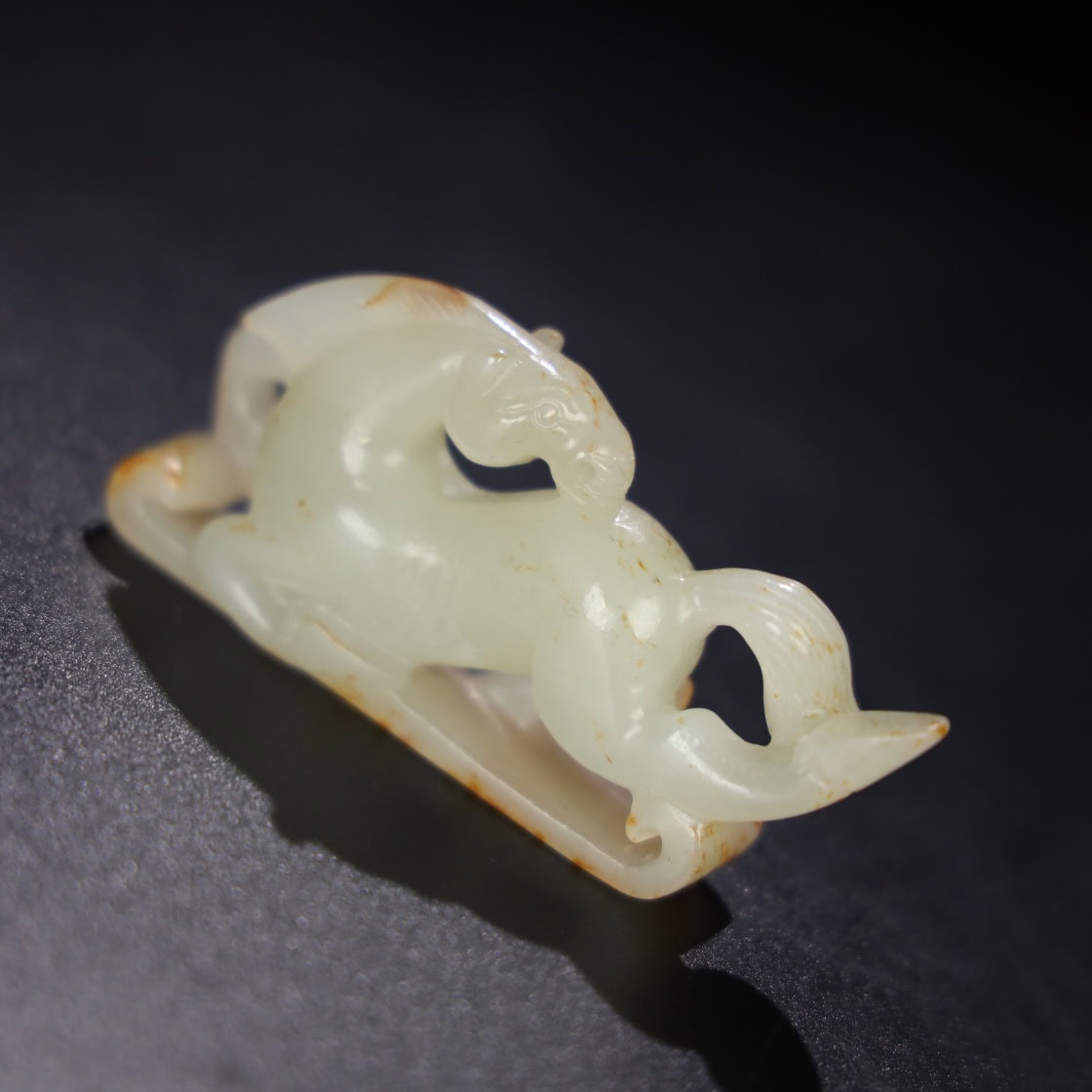 Chinese Natural Jade Carved horses