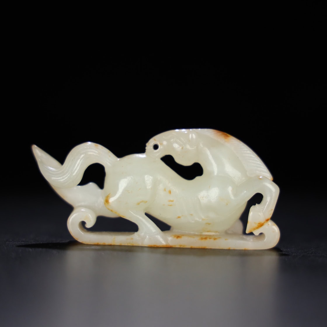 Chinese Natural Jade Carved horses