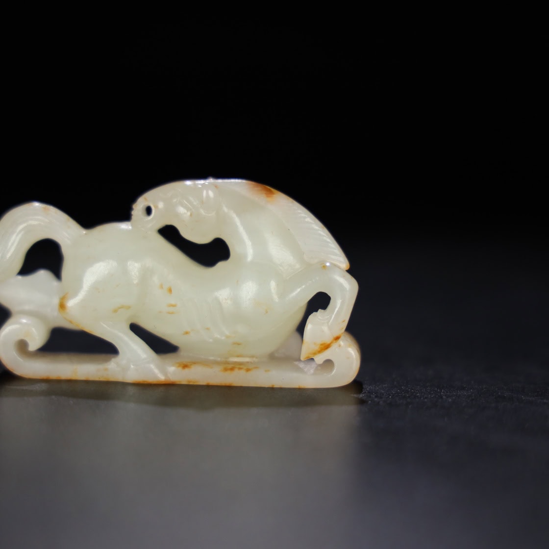 Chinese Natural Jade Carved horses