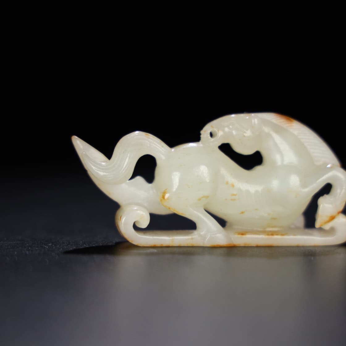Chinese Natural Jade Carved horses