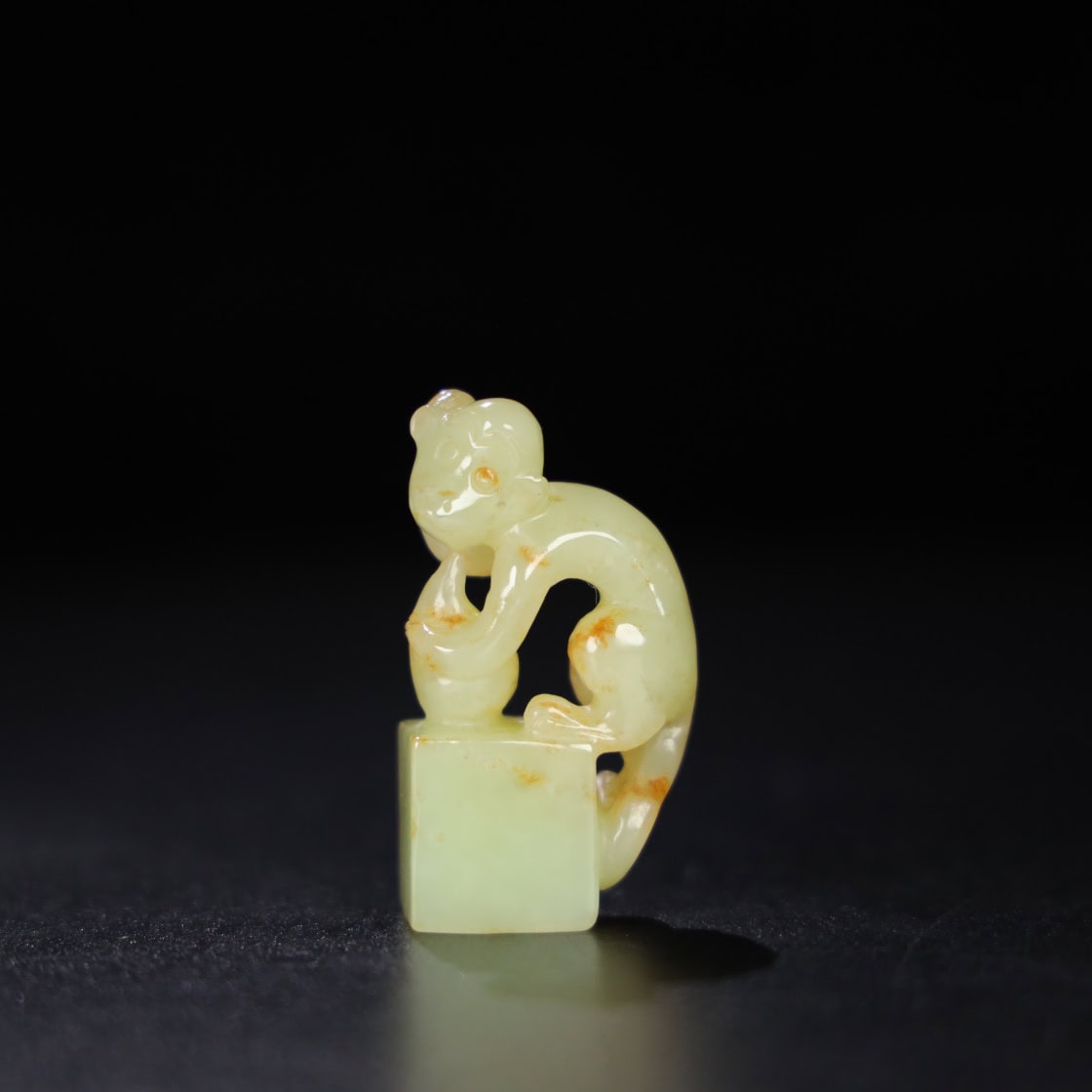 Chinese Natural Jade Carved Monkey