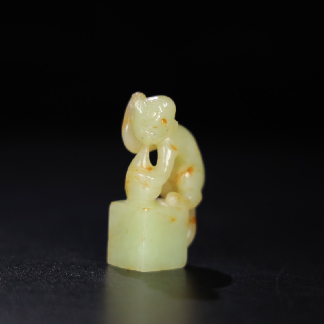 Chinese Natural Jade Carved Monkey