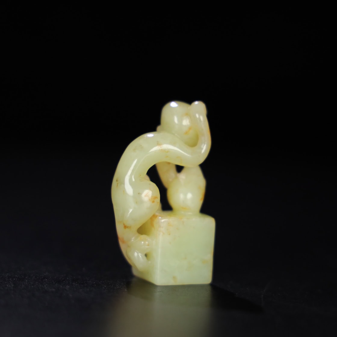 Chinese Natural Jade Carved Monkey